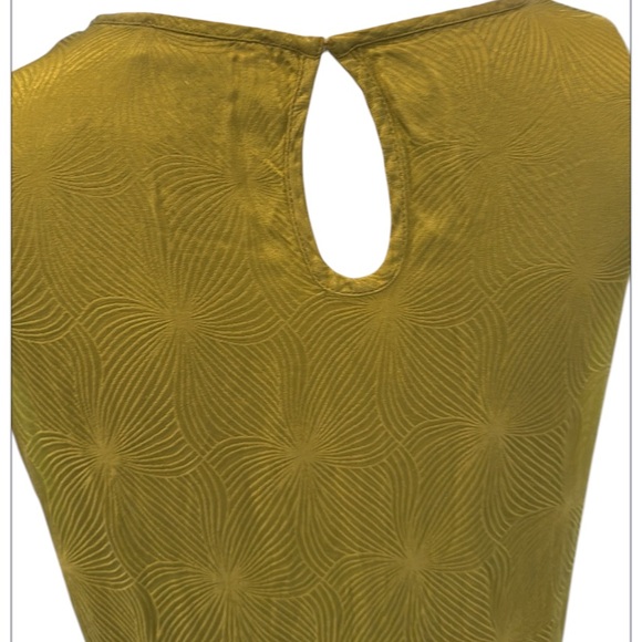 House of Harlow 1960 Chartreuse Cutout Satin Slip Midi Dress Size Medium - Picture 8 of 11